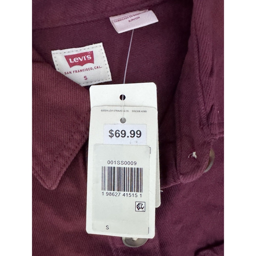Levi's Women's Burgundy Relaxed Fit Western Button Down - Picture 3 of 10